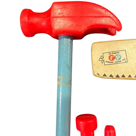 Fisher Price Toy Tool Replacement Set 8-Piece Plastic & Wood Used - Picture 5 of 6